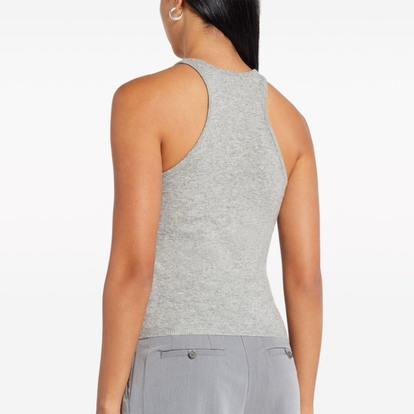 Staud Women’s Heather Gray Ayana Ribbed Knit Tank Top - Picture 2 of 9